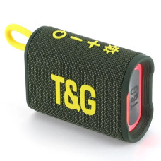 Bluetooth колонка радіо speakerphone RGB підсвічування зелене TG396