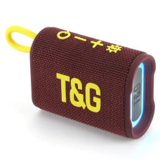Bluetooth колонка радіо speakerphone RGB підсвічування бордове TG396