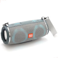 Bluetooth колонка радіо speakerphone RGB підсвічування сіре TG642