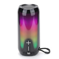 Bluetooth колонка радіо speakerphone RGB підсвічування чорне TG651