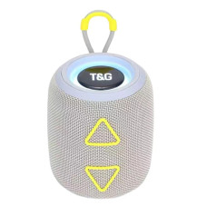 Bluetooth колонка радіо speakerphone RGB підсвічування сіре TG655