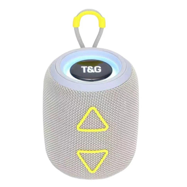 Bluetooth колонка радіо speakerphone RGB підсвічування сіре TG655