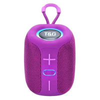 Bluetooth колонка радио speakerphone RGB подсветка фиолетовая TG658