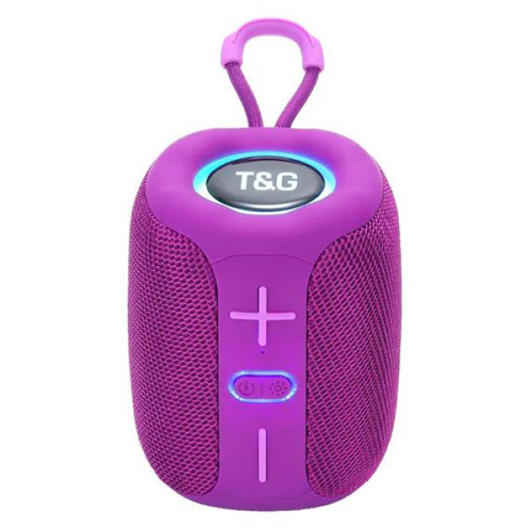 Bluetooth колонка радіо speakerphone RGB підсвічування фіолетове TG658