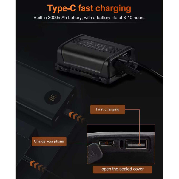 Ліхтар 3x18650 Power Bank Type-C zoom Box BL-25CC-P360