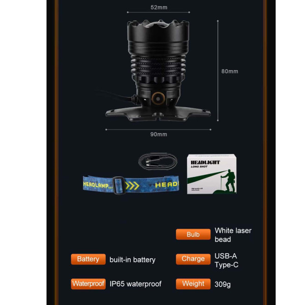 Ліхтар 3x18650 Power Bank Type-C zoom Box BL-25CC-P360