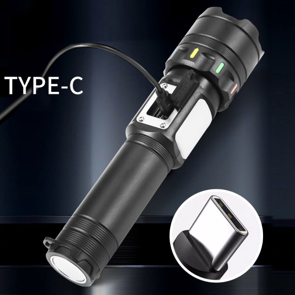 Фонарь NIGHT VISION FLUORESCENCE CB-A282-TG+COB, Li-Ion аккум., power bank, ЗУ Type-C, магнит, zoom, Box