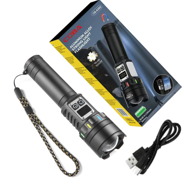 Фонарь NIGHT VISION FLUORESCENCE CB-A282-TG+COB, Li-Ion аккум., power bank, ЗУ Type-C, магнит, zoom, Box
