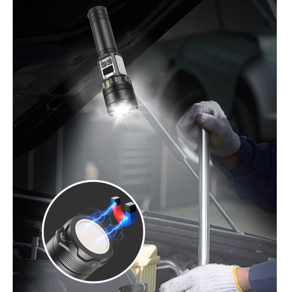 Фонарь NIGHT VISION FLUORESCENCE CB-A282-TG+COB, Li-Ion аккум., power bank, ЗУ Type-C, магнит, zoom, Box