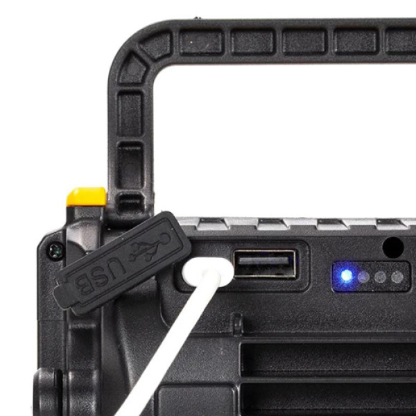 Ліхтар Li-Ion акумулятор Power Bank Type-C white+red+blue Box W880-2-COB