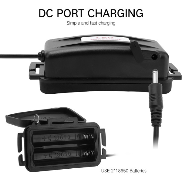 Ліхтар 2x18650 Type-C потужний zoom Box W518-TG