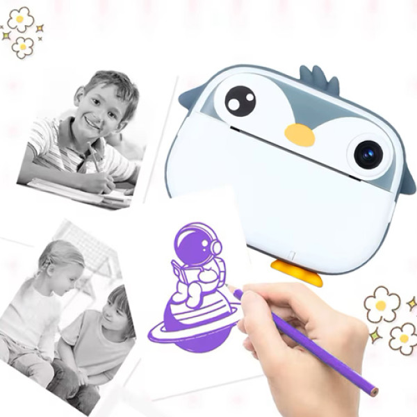 Дитячий фотоапарат із термодруком Grey Penguin M05
