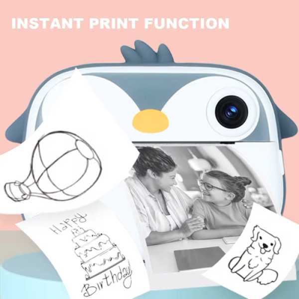 Дитячий фотоапарат із термодруком Grey Penguin M05