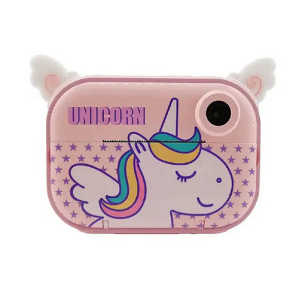 Дитячий фотоапарат миттєвого друку підтримка microSD Pink Unicorn YT008