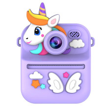 Дитячий фотоапарат миттєвого друку Purple Unicorn S11