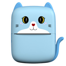 Дитячий термопринтер Bluetooth Type-C Blue A8 Cat Printer