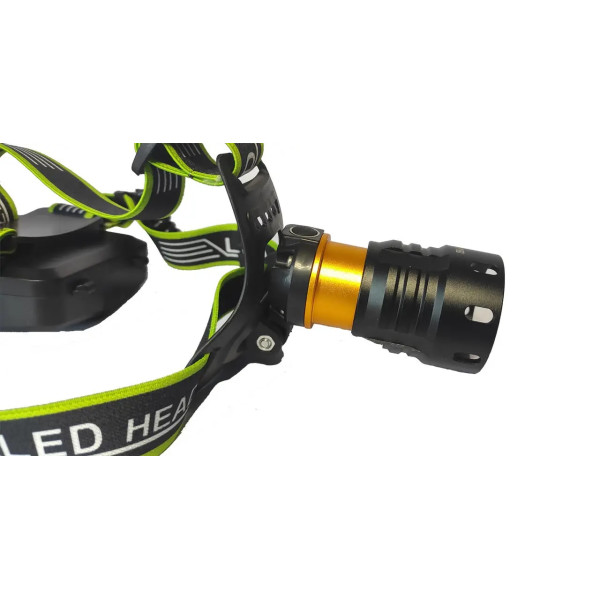 Фонарь налобный BL-A14-3-P90, power bank, 3x18650, zoom, ЗУ Type-C, Box