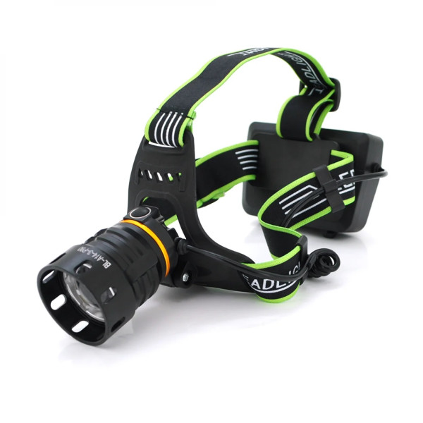 Фонарь налобный BL-A14-3-P90, power bank, 3x18650, zoom, ЗУ Type-C, Box