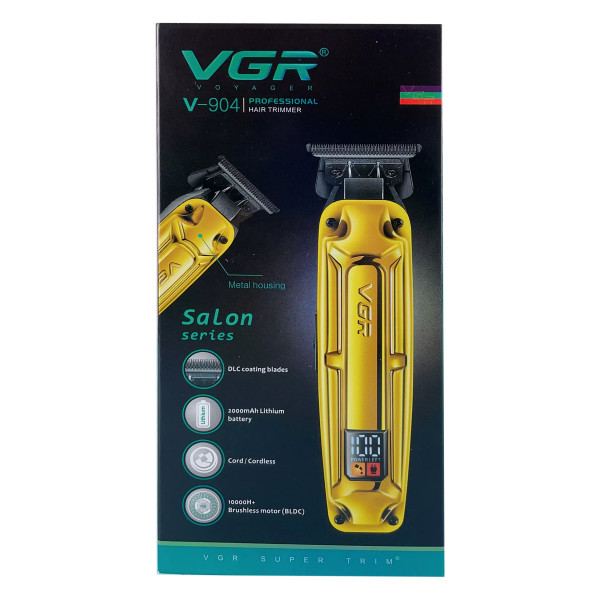 Машинка для стрижки акумуляторна 9 насадок IPX7 VGR V-910