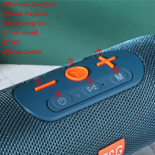 Bluetooth колонка радіо speakerphone синя TG341