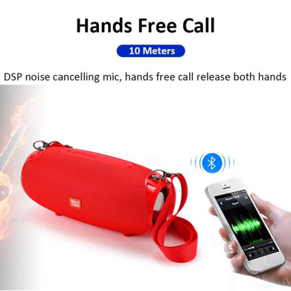 Bluetooth колонка радіо speakerphone червона TG534