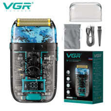 Електробритва шейвер подвійне лезо IPX5 LED дисплей VGR V-352