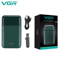 Электробритва VGR V-390 шейвер GREEN, выдвижной триммер
