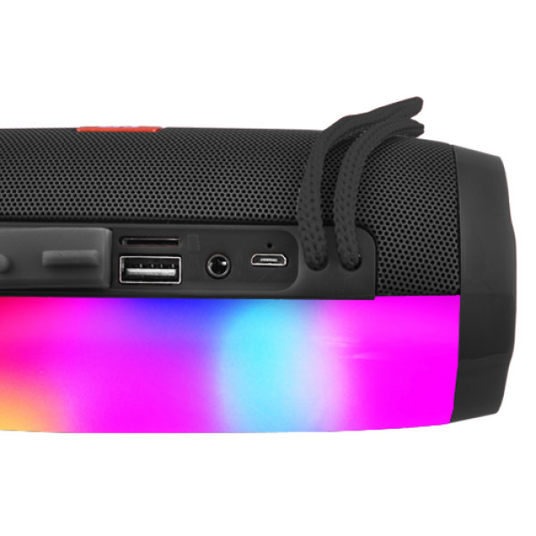 Bluetooth колонка радіо speakerphone з підсвічуванням чорна TG157