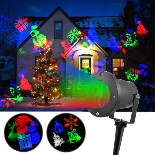 Світлодіодний лазерний проектор 12 зображень Waterproof будинок+вулиця 326-2