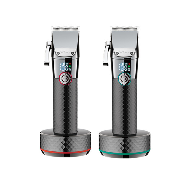 Машинка для стрижки акумуляторна 4 насадки LED дисплей VGR V-685