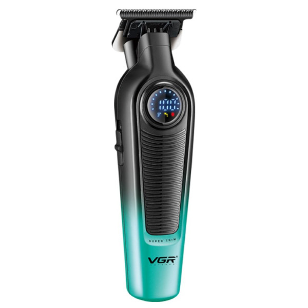 Тример акумуляторний 4 насадки LED дисплей зелений VGR V-996