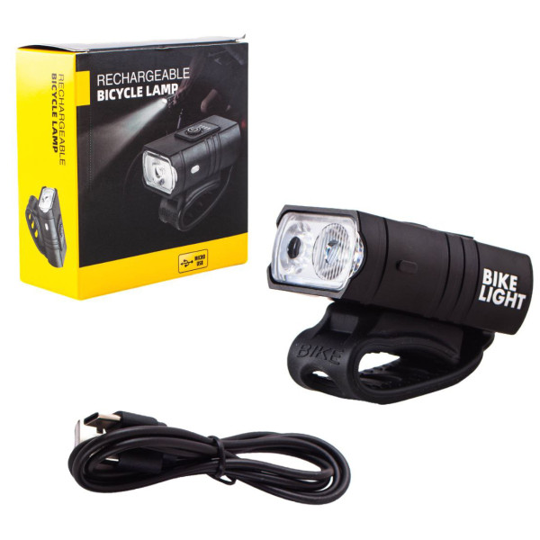 Велоліхтар алюмінієвий індикація заряду водонепроникний акумулятор ЗУ Type-C BK-02Pro-2XPE-ULTRA-LIGHT