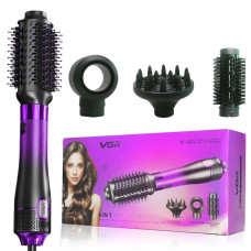 Фен-стайлер VGR 4 в 1 V-484 PURPLE, 4 насадки, 2 режима