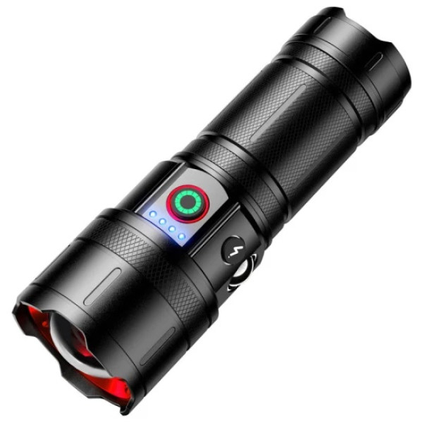 Ліхтар 3х18650 Power Bank Type-C індикація заряду zoom Box CB-B53-TG