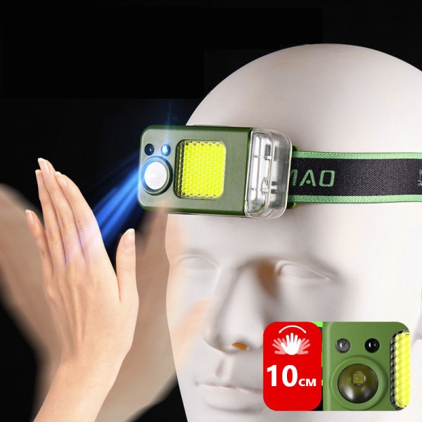 Ліхтар Li-Ion акум Type-C датчик руху запальничка Box MULTIFUNCTIONAL YM-T618