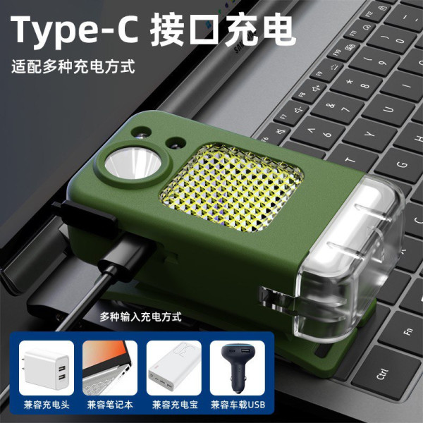 Ліхтар Li-Ion акум Type-C датчик руху запальничка Box MULTIFUNCTIONAL YM-T618