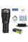Ліхтар 4х18650 Power Bank Type-C білий лазер індикація заряду zoom Box AK138