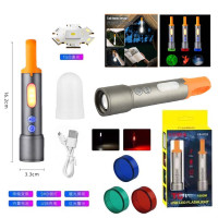 Фонарь Li-Ion аккум Type-C 3 фильтра zoom Box CB-X723-TG+3LED