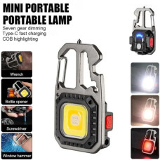 Ліхтар MULTIFUNCTIONAL 5138/KL-535-COB ULTRA(white+yellow+red), multitool, Li-Ion акумулятор, карабін, викрутка, ЗУ Type-C