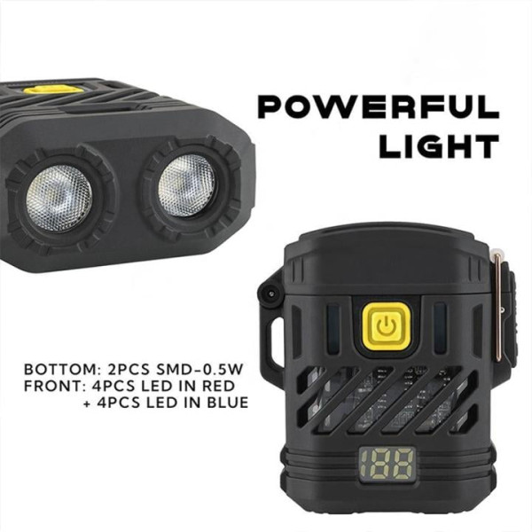 Ліхтар Li-Ion акум Type-C запальничка індикація заряду 2LED MULTIFUNCTIONAL D53-2LED