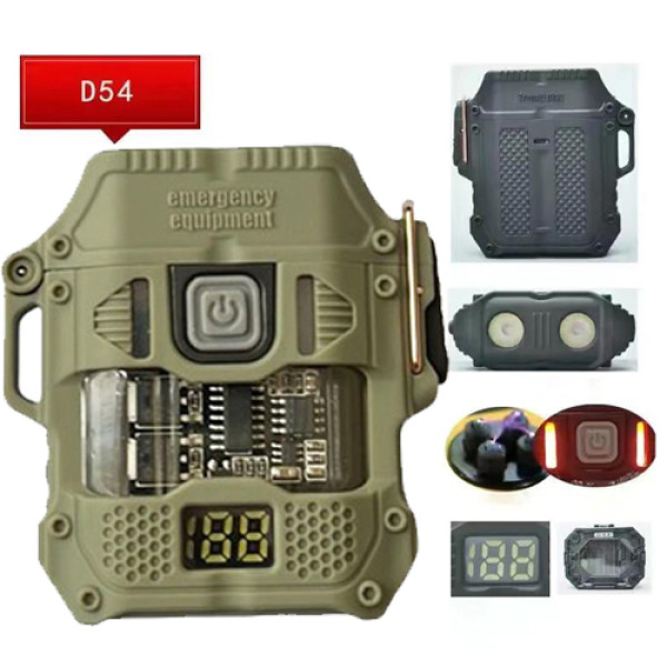 Ліхтар Li-Ion акум Type-C вологозахист запальничка індикація MULTIFUNCTIONAL D54-2COB