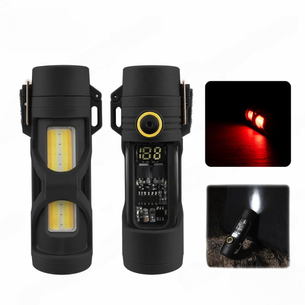 Ліхтар Li-Ion акум Type-C запальничка індикація заряду MULTIFUNCTIONAL D66-COB