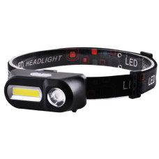 Ліхтар налобний 1804-XPE+COB, 1x18650, ЗУ Type-C