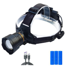 Ліхтар 3x18650 Type-C потужний zoom Box 8078-P360