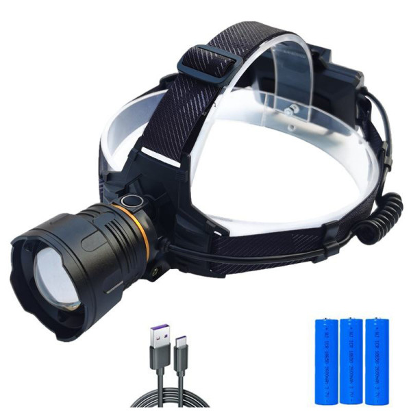 Ліхтар 3x18650 Type-C потужний zoom Box 8078-P360