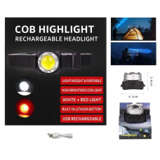 Ліхтар Li-Ion акум ЗУ Type-C white+red Box BL-F006-COB