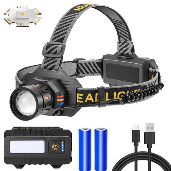 Ліхтар 2x18650 Type-C потужний zoom Box BL-T701B-TG