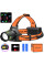 Фонарь налобный NIGHT VISION FLUORESCENCE BL-T203-TG+COB(white+red), 2x18650, 1 режим, ЗУ Type-C, zoom