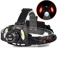 Ліхтар 2x18650 red COB zoom ЗУ microUSB Box Police 2117-T6+2COB