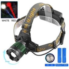 Ліхтар 2x18650 white+red zoom сигнальний світ Box Police 2188-2XPE